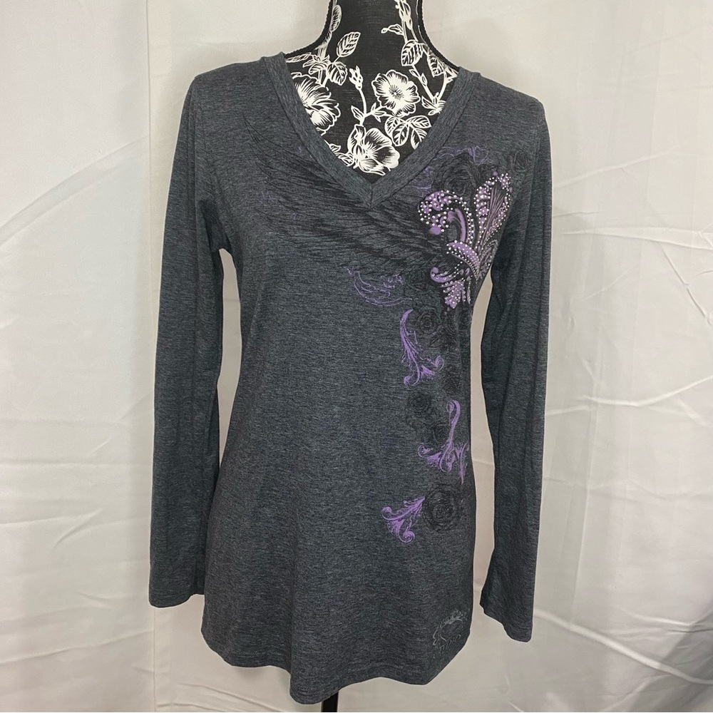 Katydid Gray Fleur De Lis Shirt​​